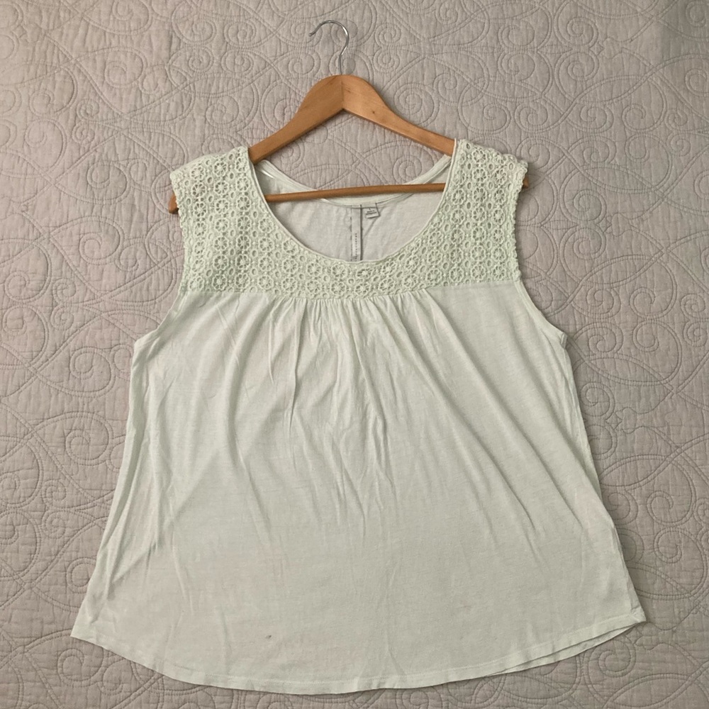 LC pale mint crotchet top tank